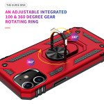 Wholesale Tech Armor Ring Stand Grip Case with Metal Plate for iPhone 12 Mini 5.4 inch (Red)